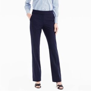 J. Crew | Edie full-length trouser in Italian stretch wool | Navy | 16 …
